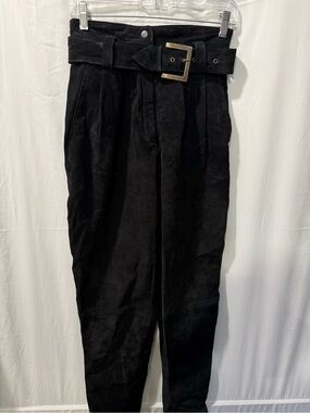 Wilson Black High-Waist Pants with Belt
